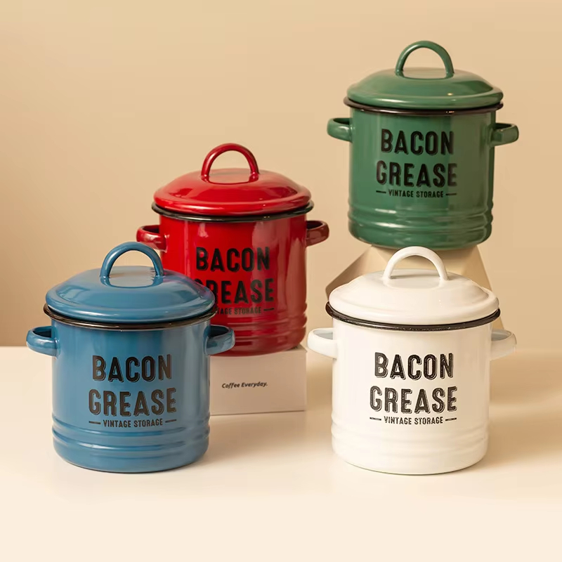 Xl Food Storage Containers With Lids - Binaural Oil Post Enamel Grease Containers