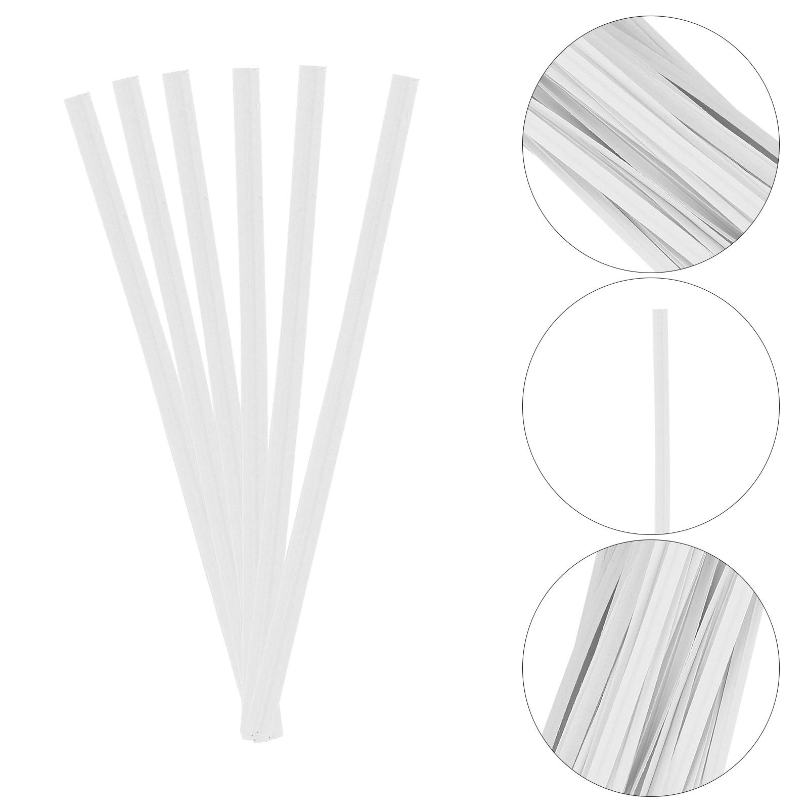 Food Storage Bags Reusable - White Paper Twist Ties 1000 Pack