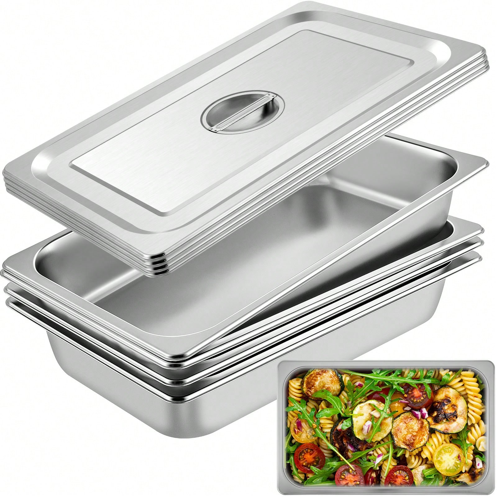 Food Storage In Restaurant - Hotel Pans, 1/6 To Full Size