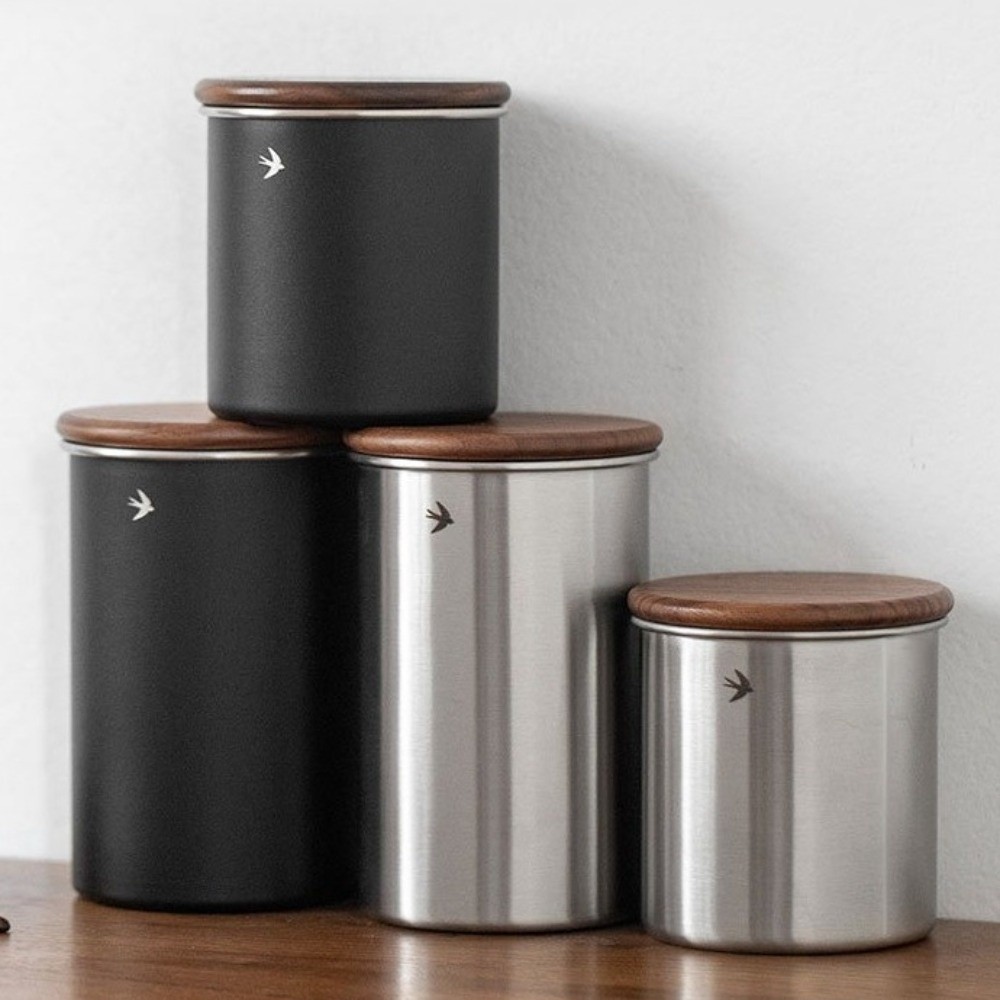 Food Storage News - New Stainless Steel Matcha Jar Wood