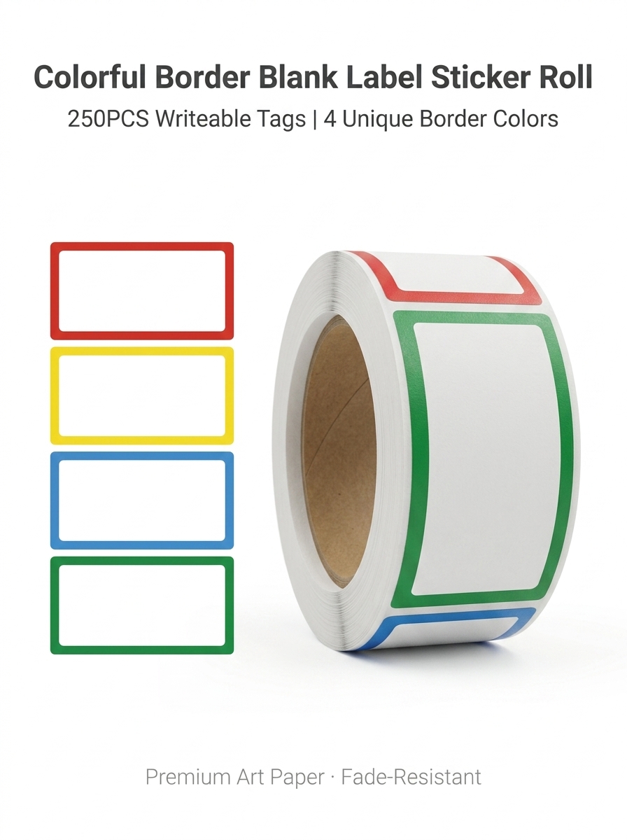 Food Storage Labels - 250Pcs/Roll Name Storage Books Classify Stickers,4