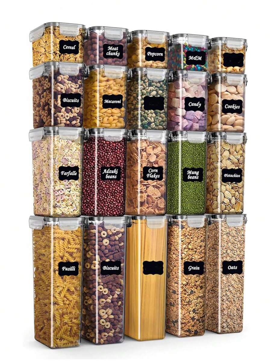 Food Storage Labels - 24pcs Airtight Food Storage Containers Set