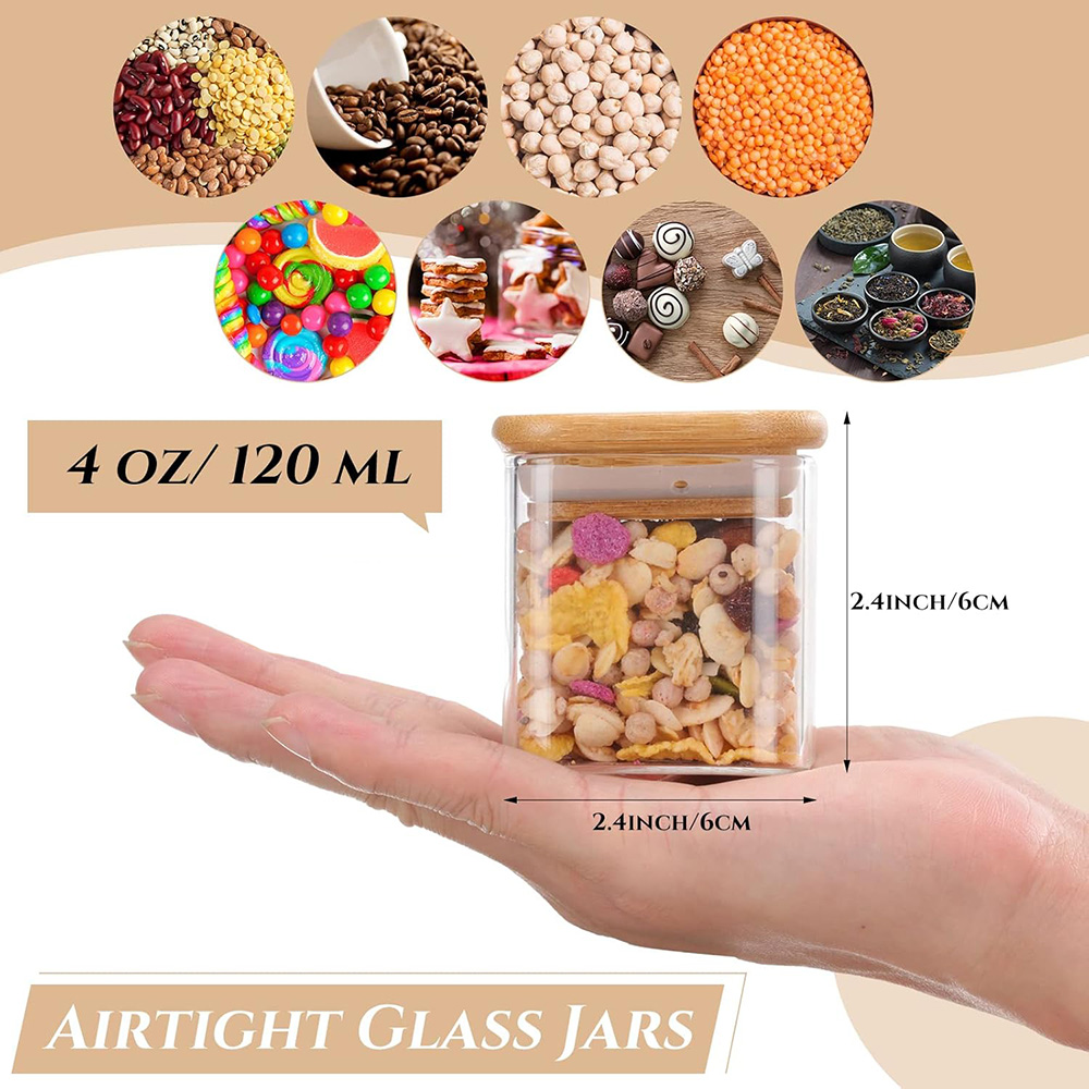 4oz 6Packs Glass Jars Set with - đánh giá và giá Food Storage Jar Labels