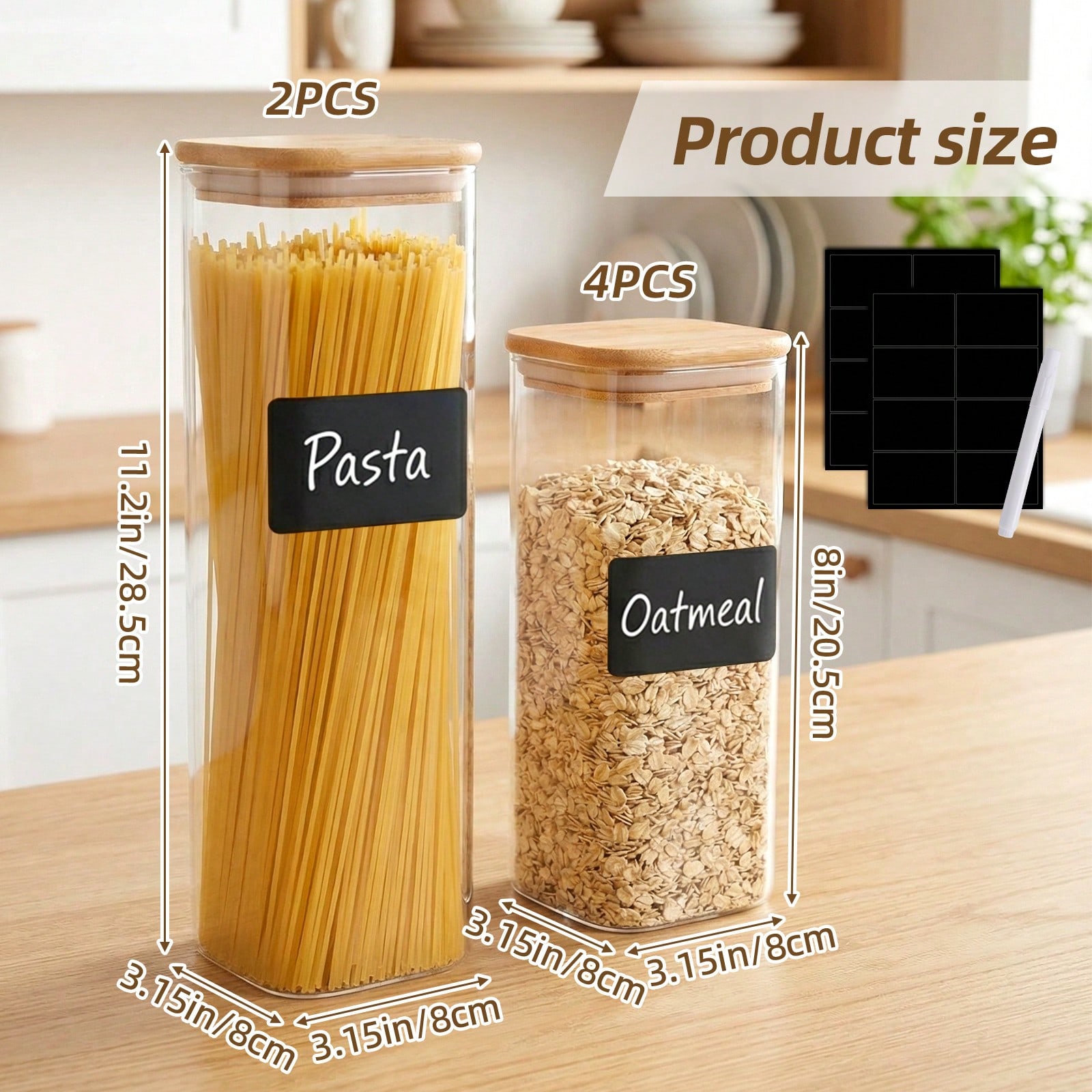6/12pcs Glass Food Storage Con - đánh giá và giá Food Storage Glass Containers