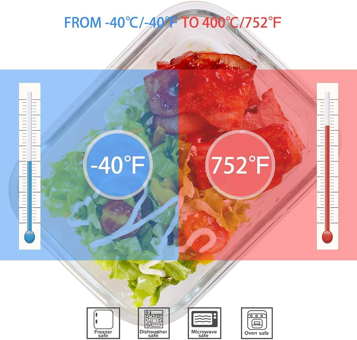18 Piece Glass Food Storage Co - đánh giá và giá Food Storage Glass Containers