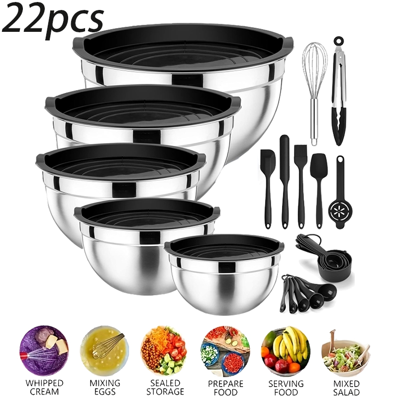 5pcs stainless steel The Mixin - đánh giá và giá Food Storage Eco Friendly