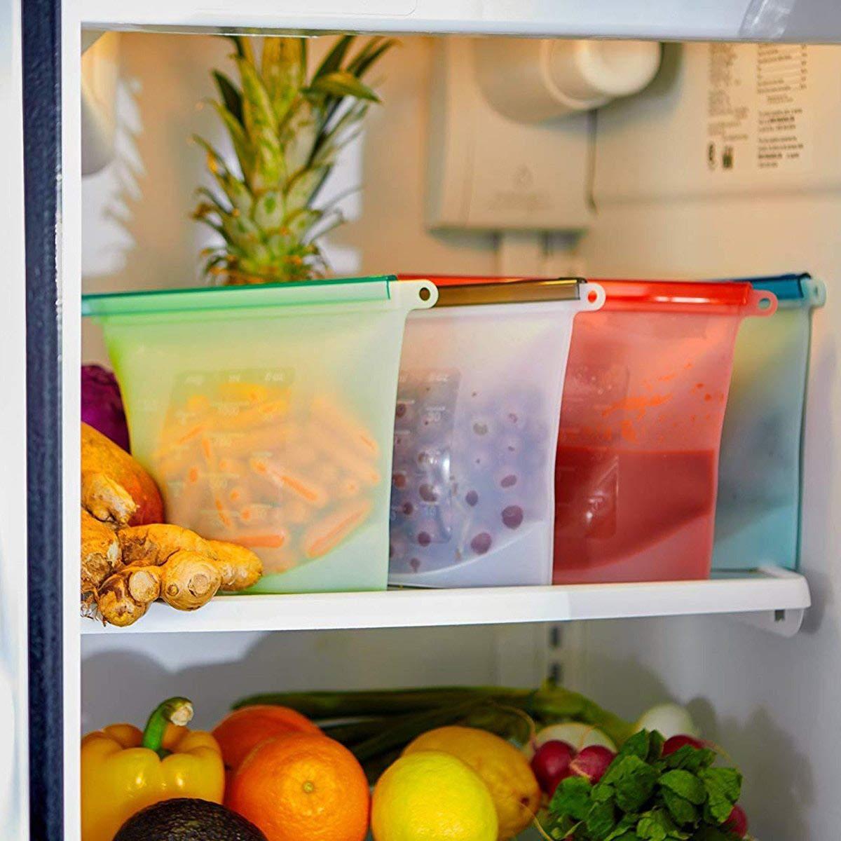 5pcs Silicone Food Storage Con - đánh giá và giá Food Storage Silicone Bags