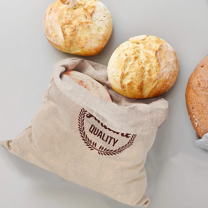 Linen Bread Bag Reusable Bags  - đánh giá và giá Food Storage Bags Reusable