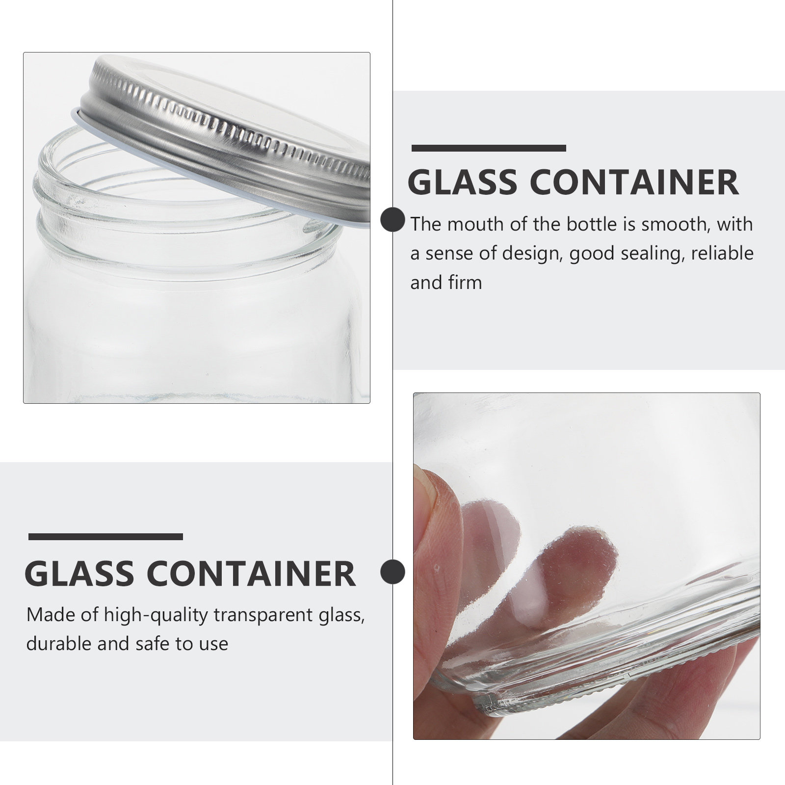 6Pcs Mason Glass Jar Set Thick - đánh giá và giá Food Storage Glass Containers