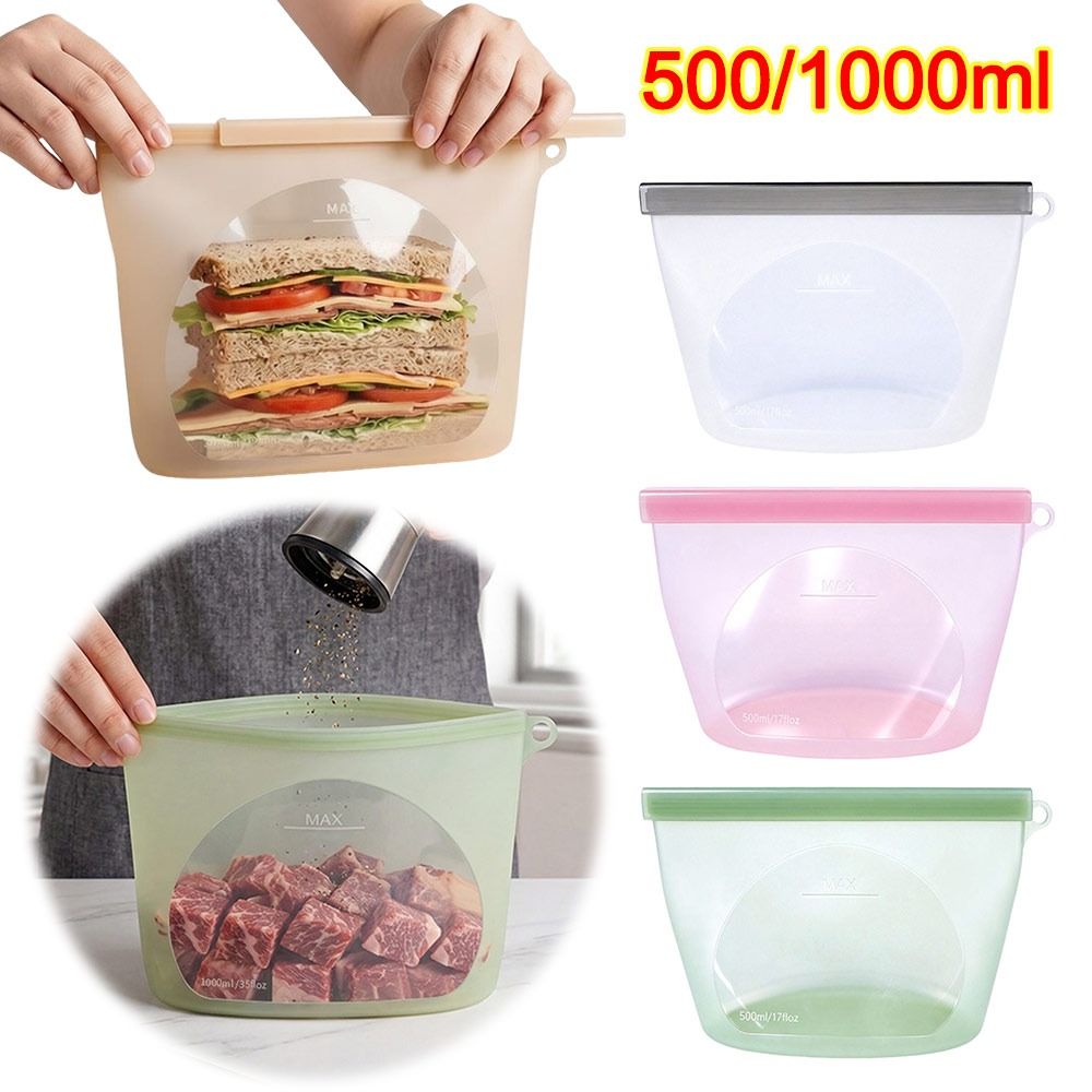 Silicone Food Preservation Bag - đánh giá và giá Food Storage Silicone Bags