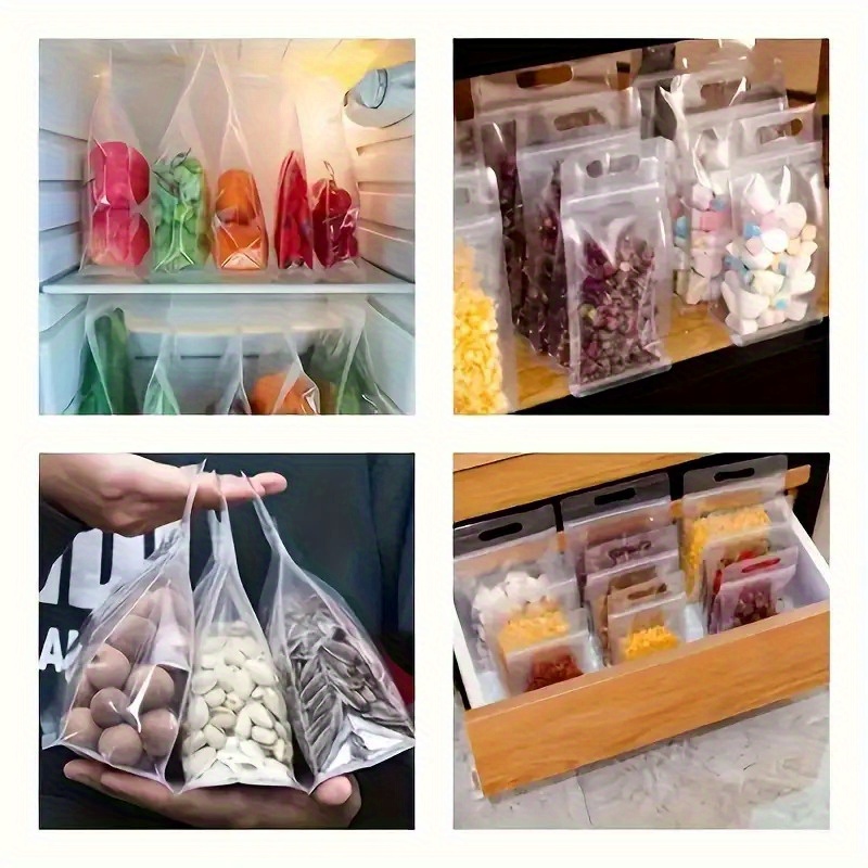 10pcs Reusable Self-Sealing Fo - đánh giá và giá Food Storage Bags Reusable