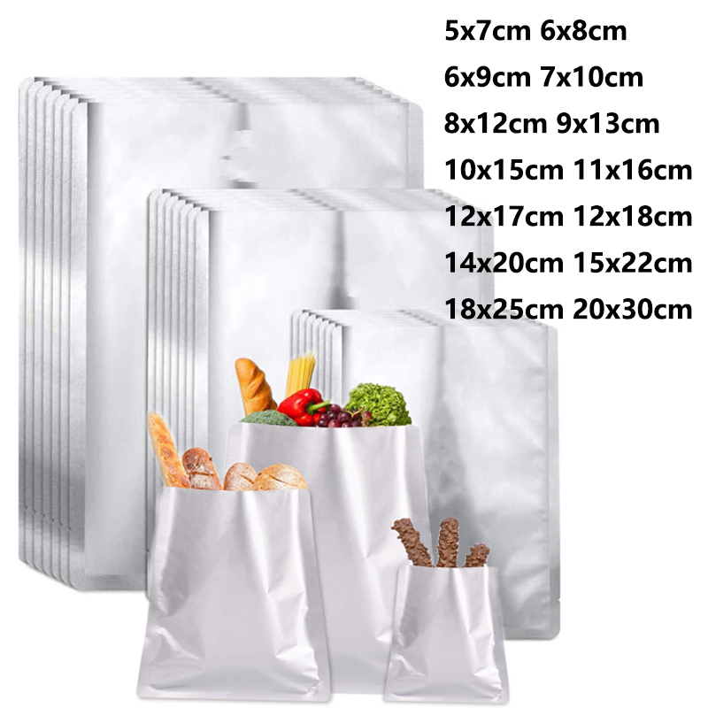 5-50pcs Silver Vacuum Sealer A - đánh giá và giá Food Storage Mylar Bags
