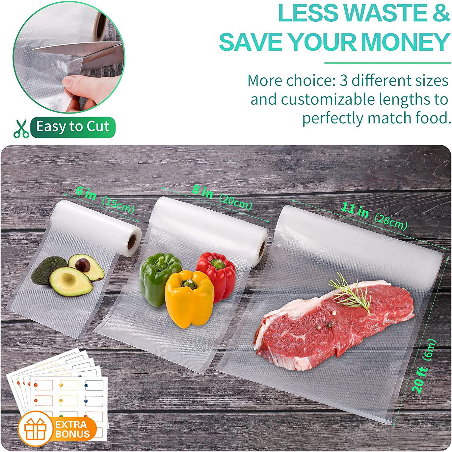 Kitchen Bags For Vacuum Food V - đánh giá và giá Food Storage Vacuum Seal Bags