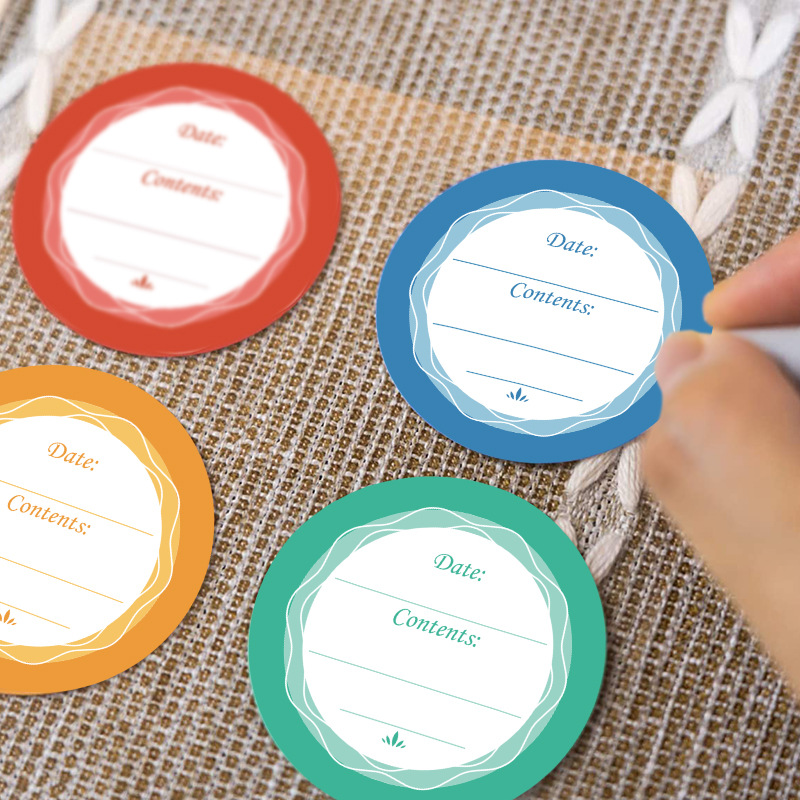 6pcs 4CM Waterproof Removable  - đánh giá và giá Food Storage Jar Labels