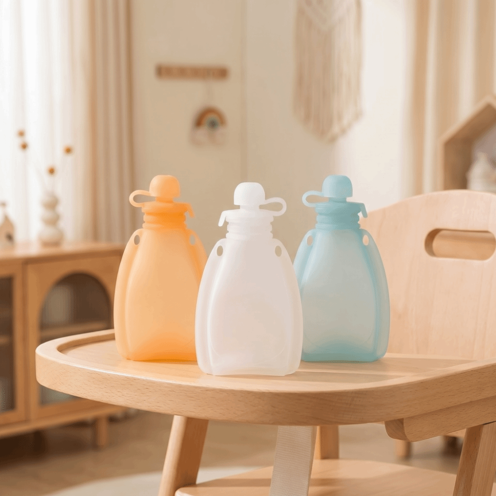 Non BPA Baby Food Pouch 120ml  - đánh giá và giá Food Storage Silicone Bags