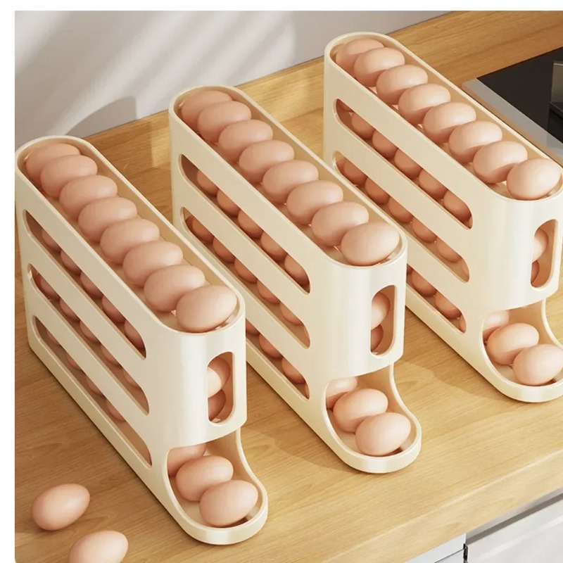 4 Layers Automatic Rolling Egg - đánh giá và giá Egg Storage Holder
