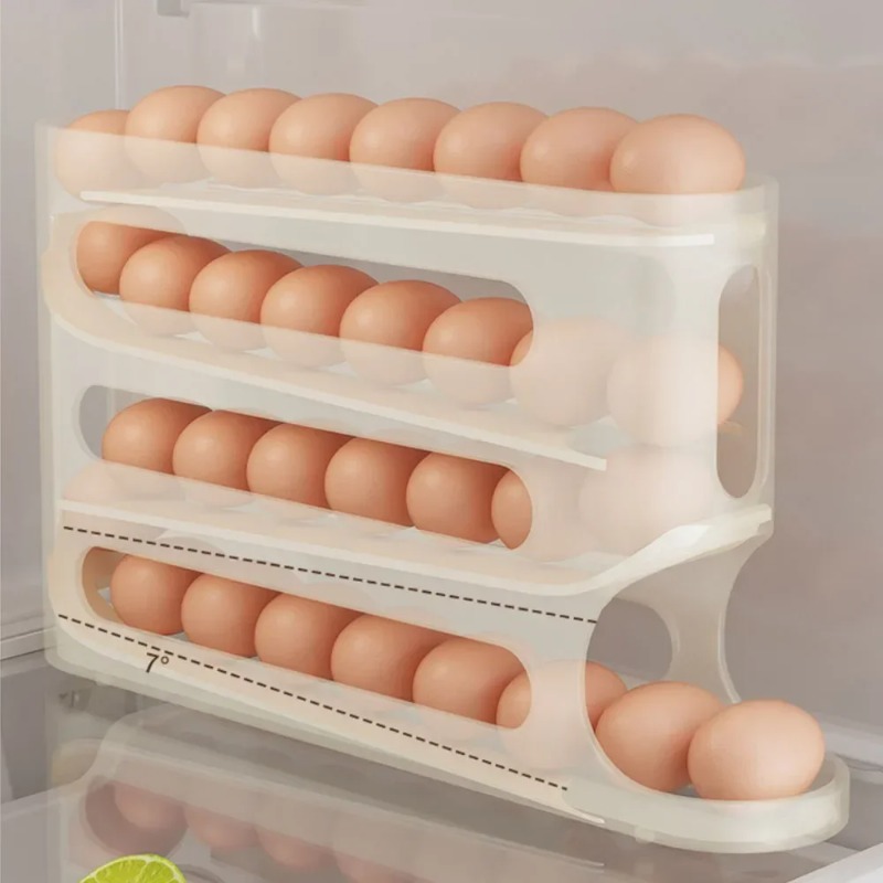 4 Layers Automatic Rolling Egg - đánh giá và giá Egg Storage Holder