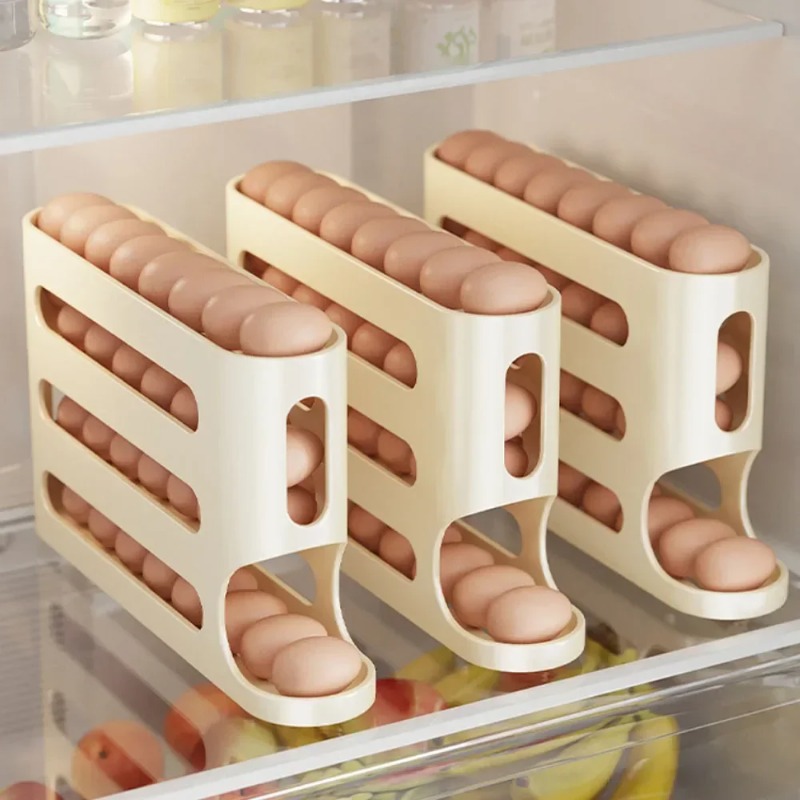 4 Layers Automatic Rolling Egg - đánh giá và giá Egg Storage Holder