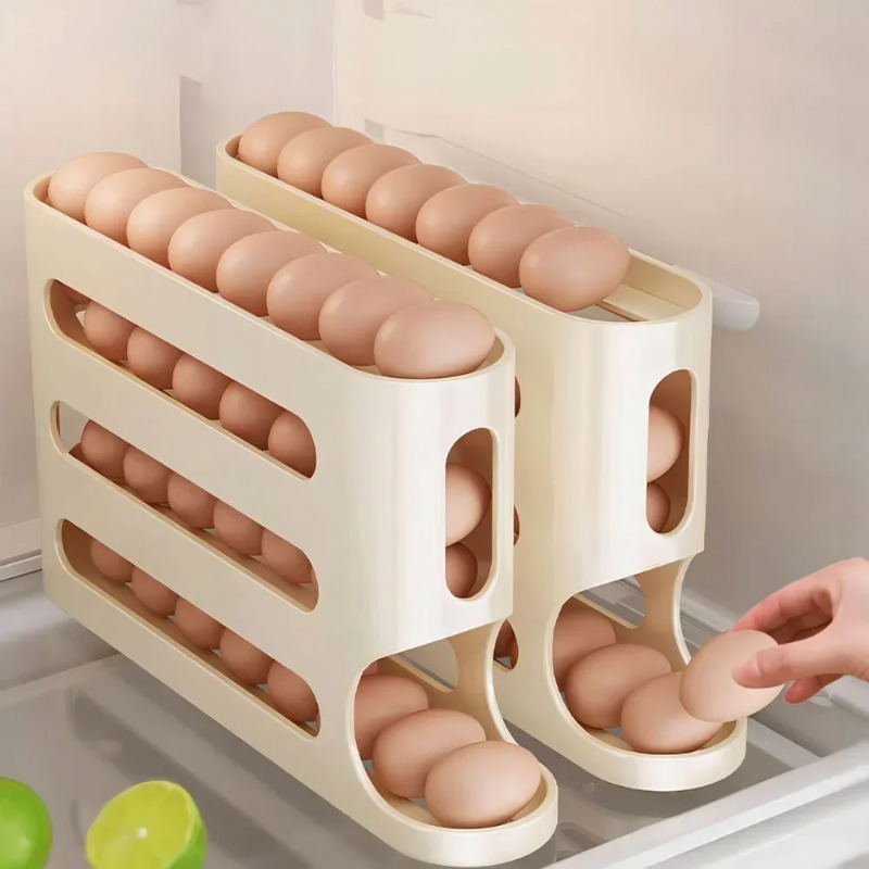 4 Layers Automatic Rolling Egg - đánh giá và giá Egg Storage Holder