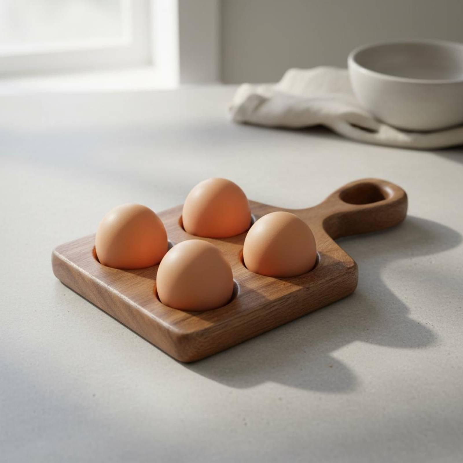 Beech Wood Egg Tray Deep Slot  - đánh giá và giá Egg Storage Holder