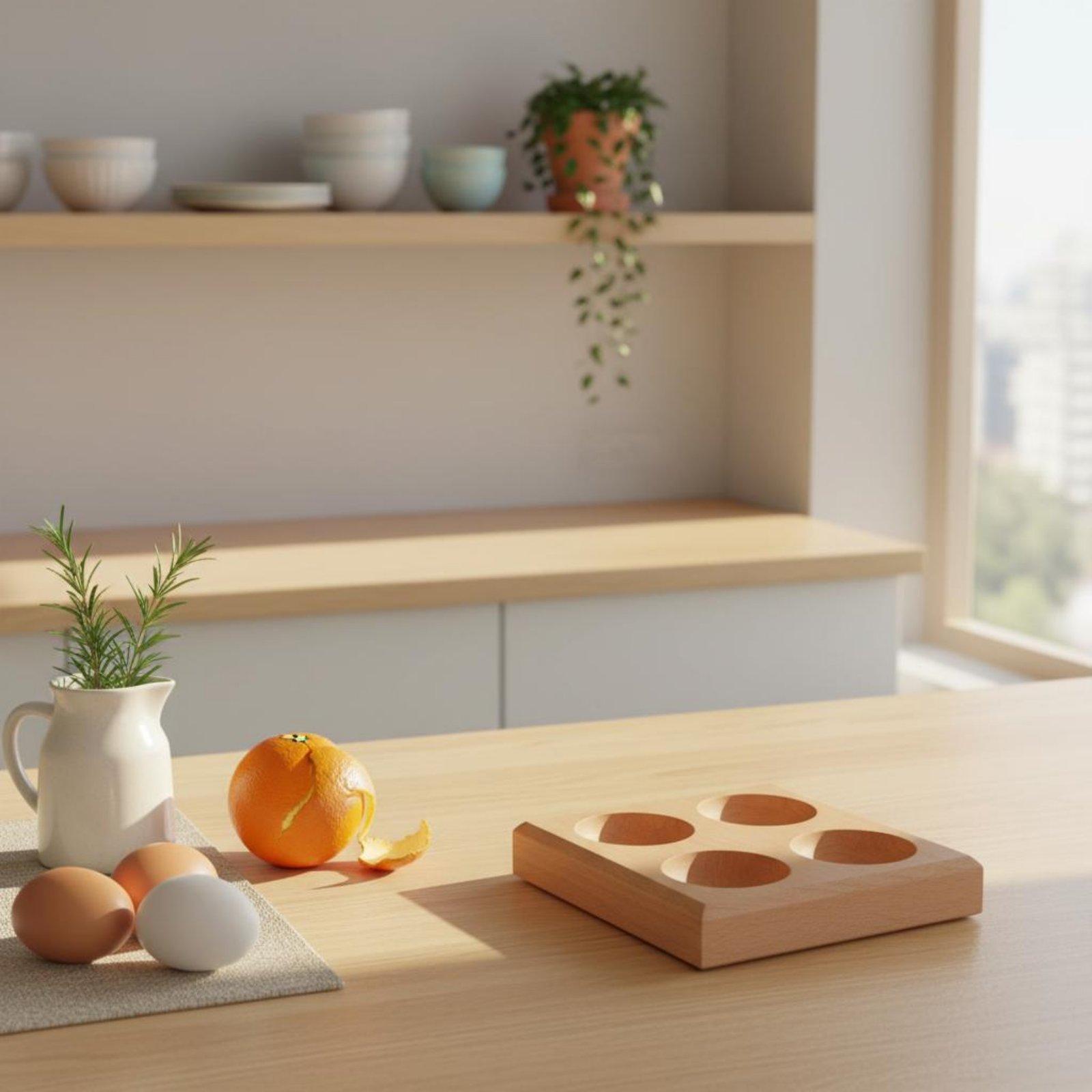 Beech Wood Egg Tray Deep Slot  - đánh giá và giá Egg Storage Holder