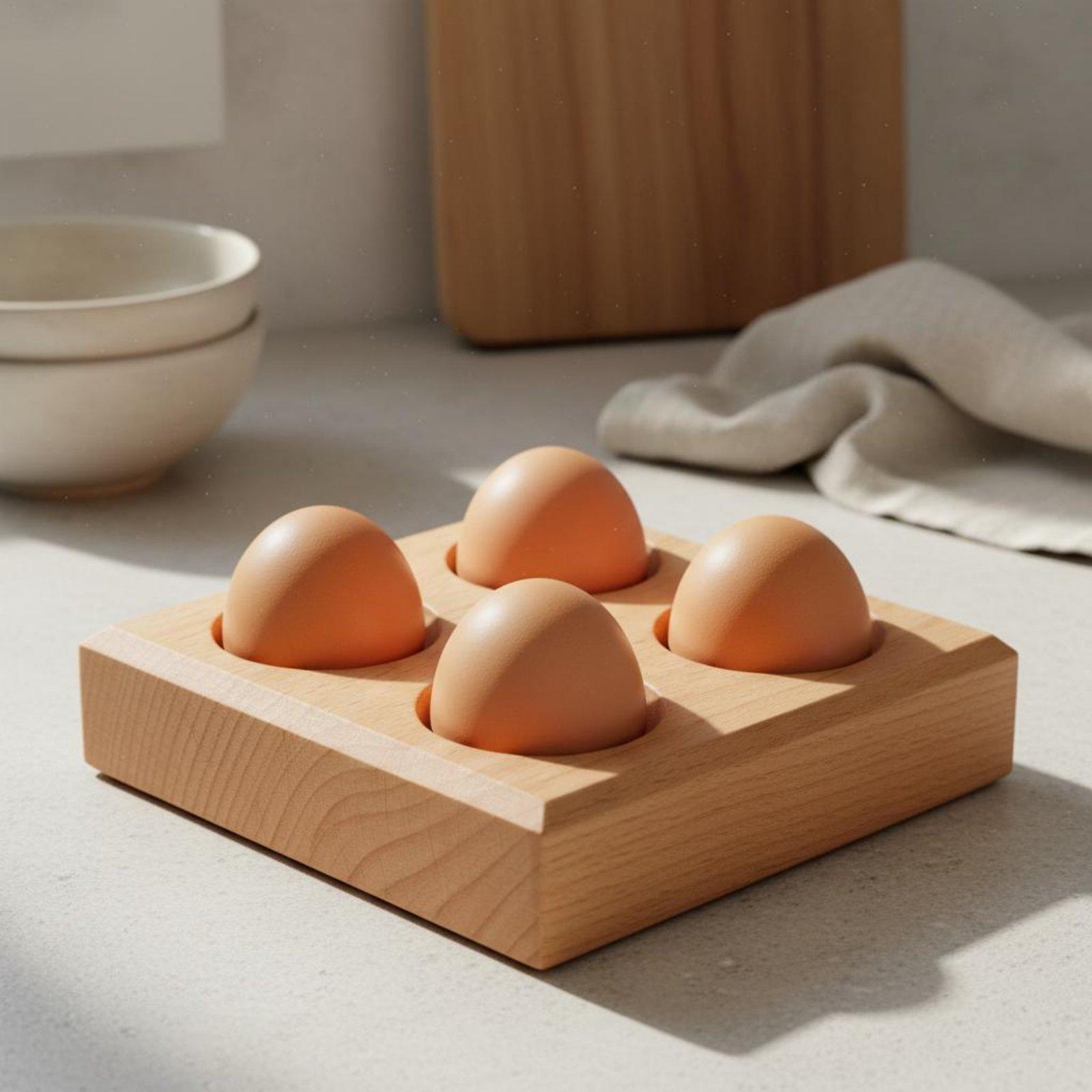 Beech Wood Egg Tray Deep Slot  - đánh giá và giá Egg Storage Holder