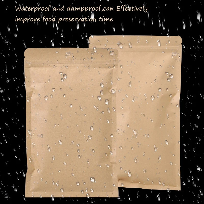 100PCS Brown Kraft Paper Zippe - đánh giá và giá Food Storage Bags Reusable
