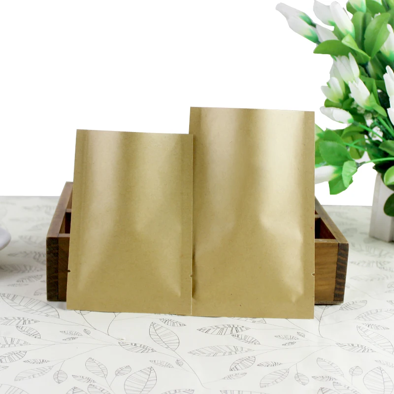 8*12cm Open Top Brown Kraft Pa - đánh giá và giá Food Storage In Mylar Bags