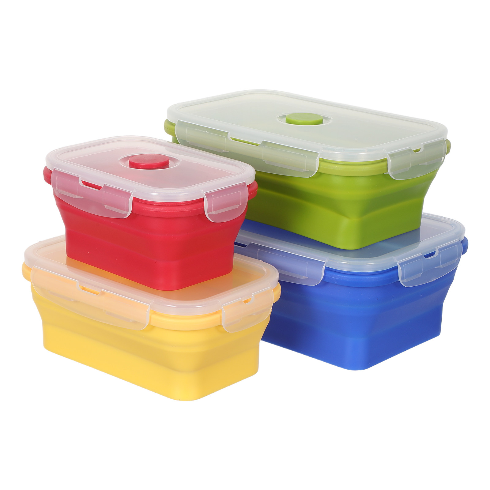 4Pcs Foldable Silicone Lunch B - đánh giá và giá Food Storage Safe