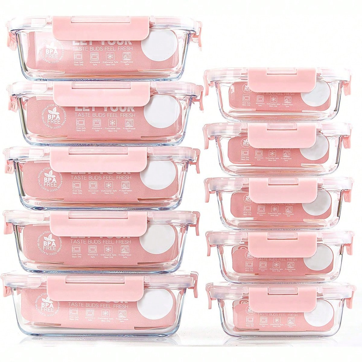 10 Pack Glass Meal Prep Contai - đánh giá và giá Food Storage Glass Containers
