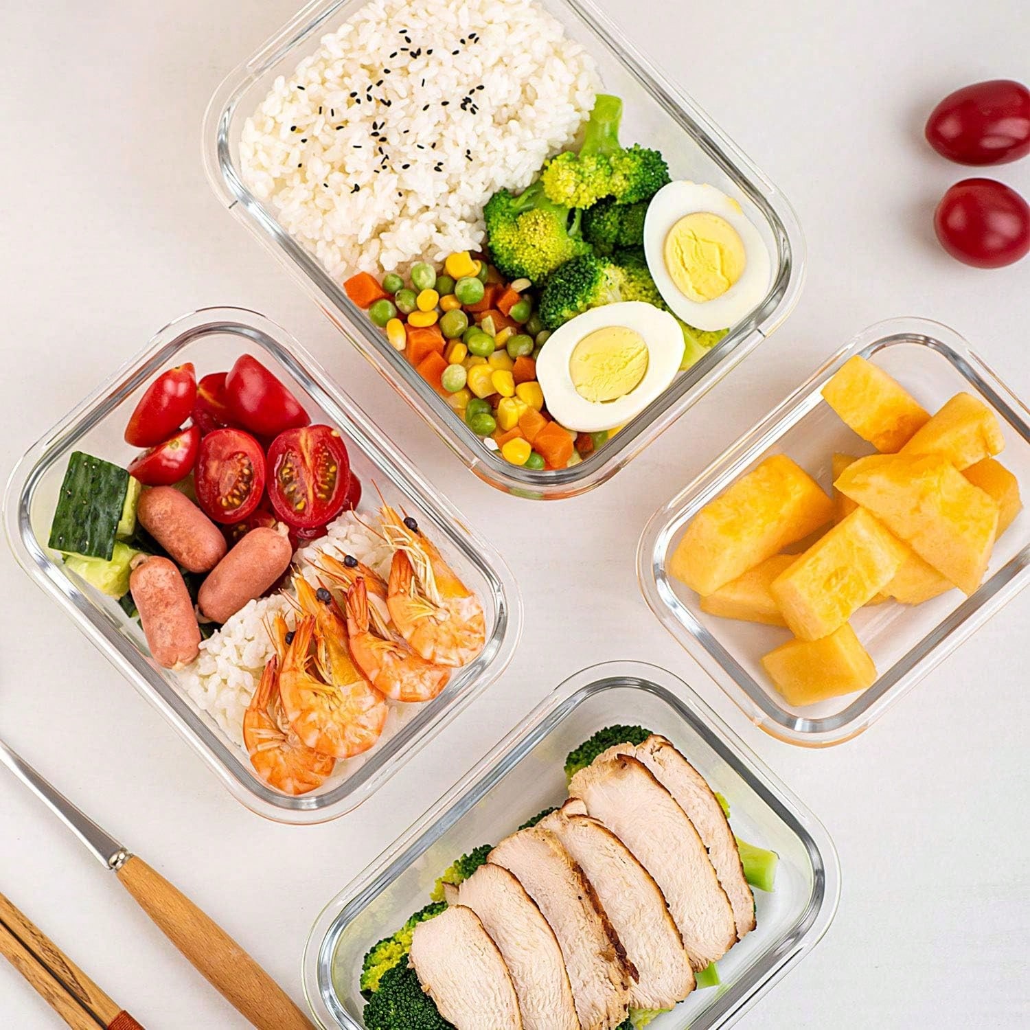 10 Pack Glass Meal Prep Contai - đánh giá và giá Food Storage Glass Containers