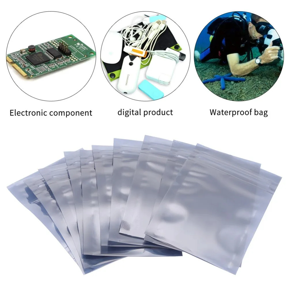 100Pcs Aluminum Antistatic Bag - đánh giá và giá Food Storage Mylar Bags