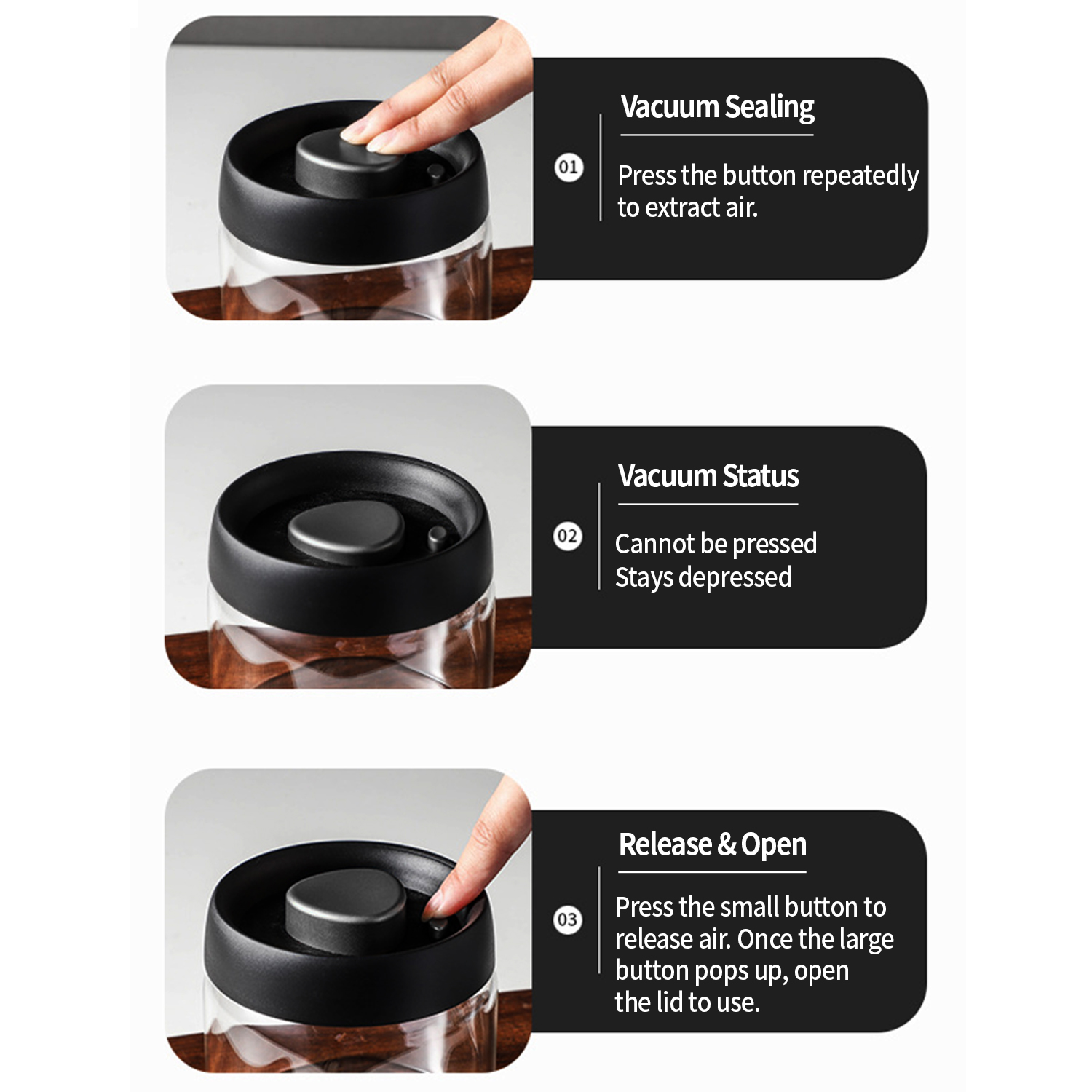 OANKR Vacuum Coffee Canister 5 - đánh giá và giá Food Storage Glass Containers