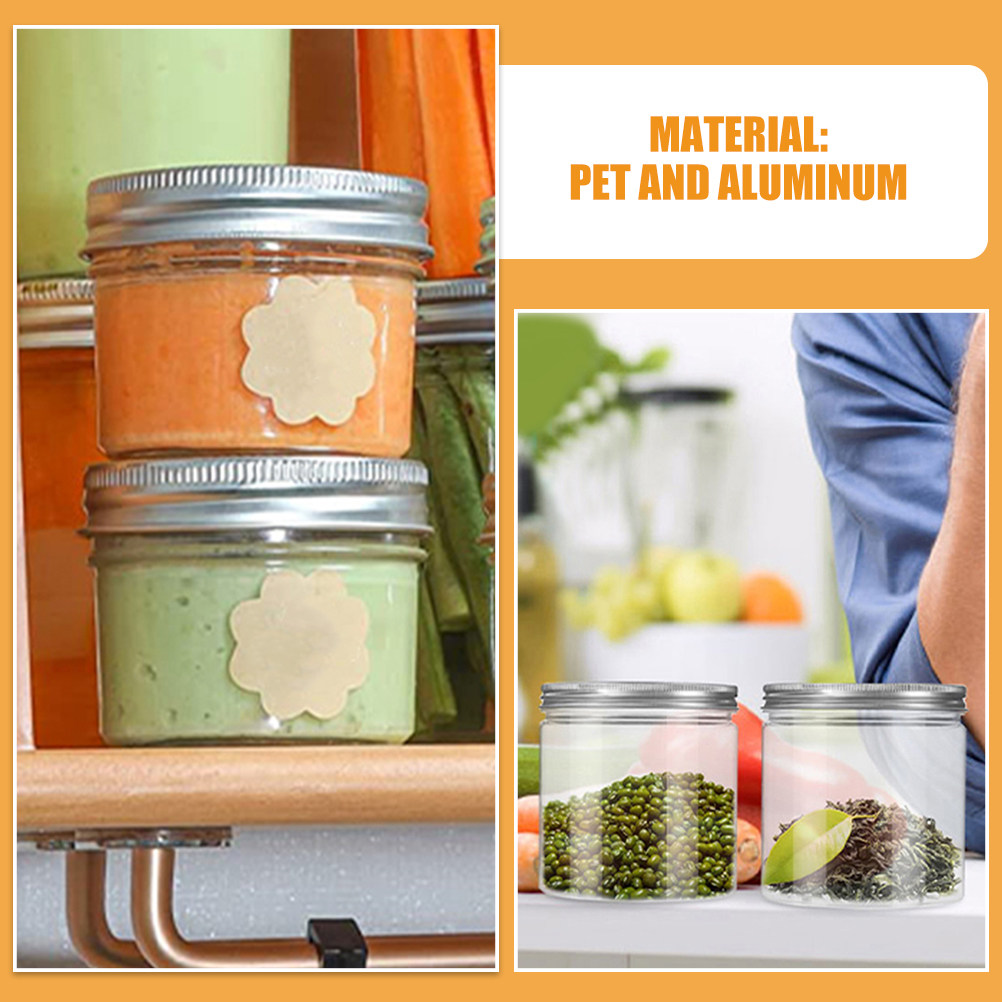 20Pcs Transparent Pet Jars wit - đánh giá và giá Food Storage Aluminum