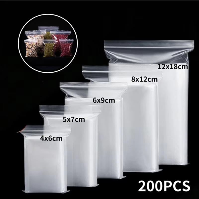 100pcs Transparent Zip Bags Fo - đánh giá và giá Food Storage Vacuum Seal Bags
