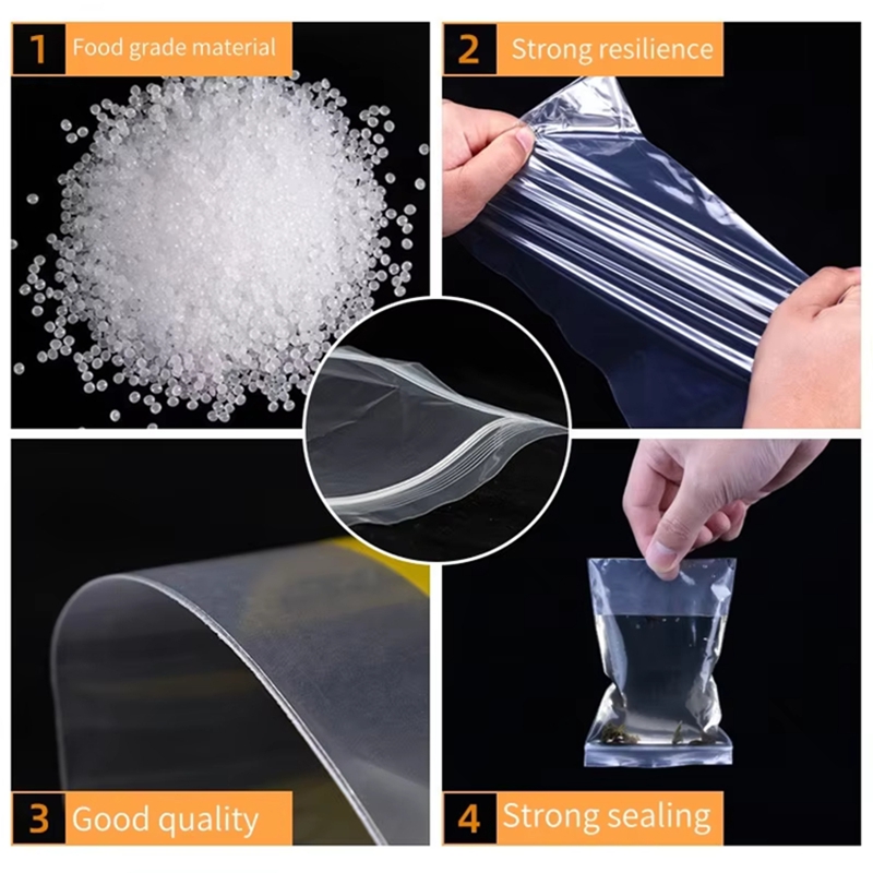 100pcs Transparent Zip Bags Fo - đánh giá và giá Food Storage Vacuum Seal Bags