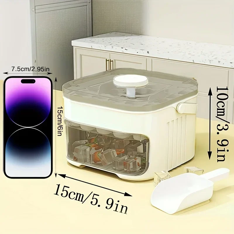 Cube Ice Maker with Easy Press - đánh giá và giá Food Storage Large