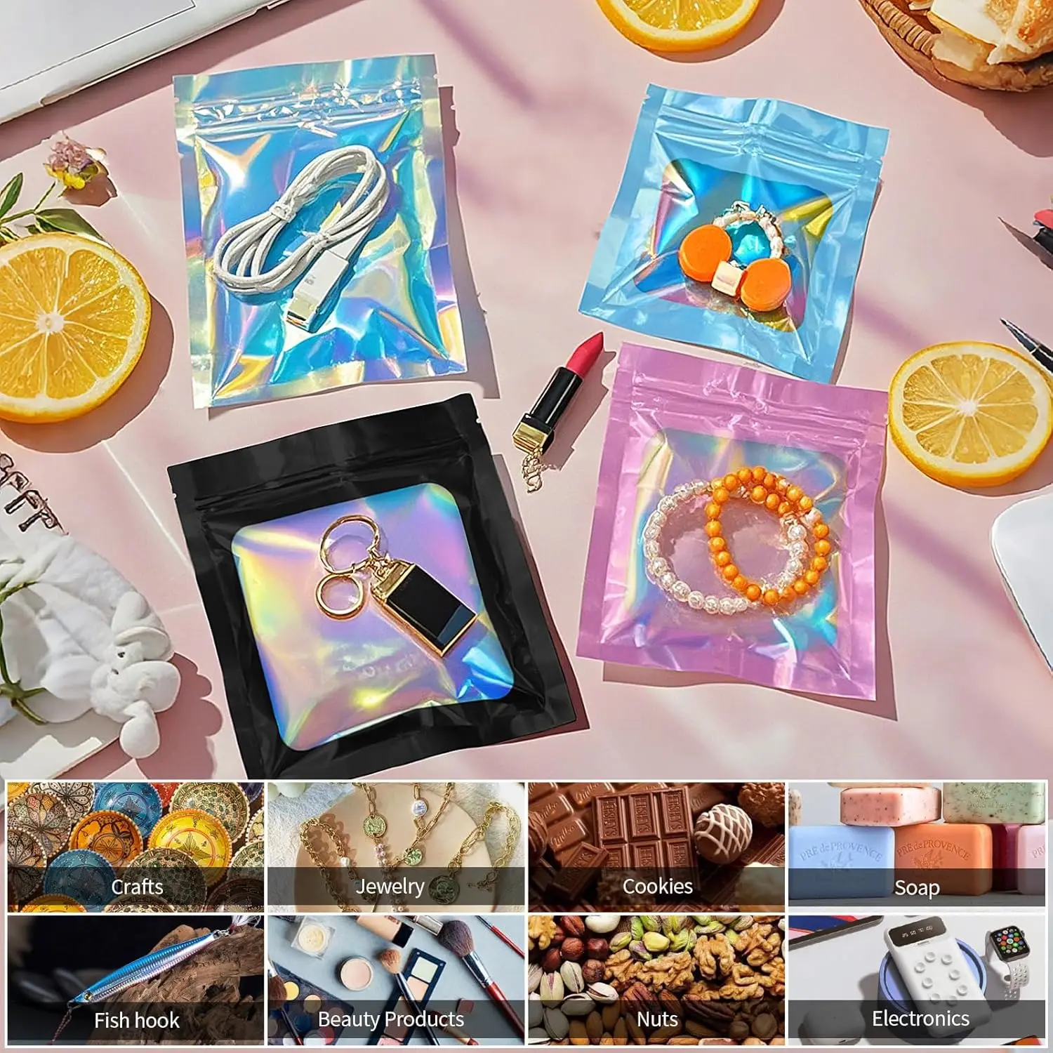 Resealable Holographic Rainbow - đánh giá và giá Food Storage In Mylar Bags