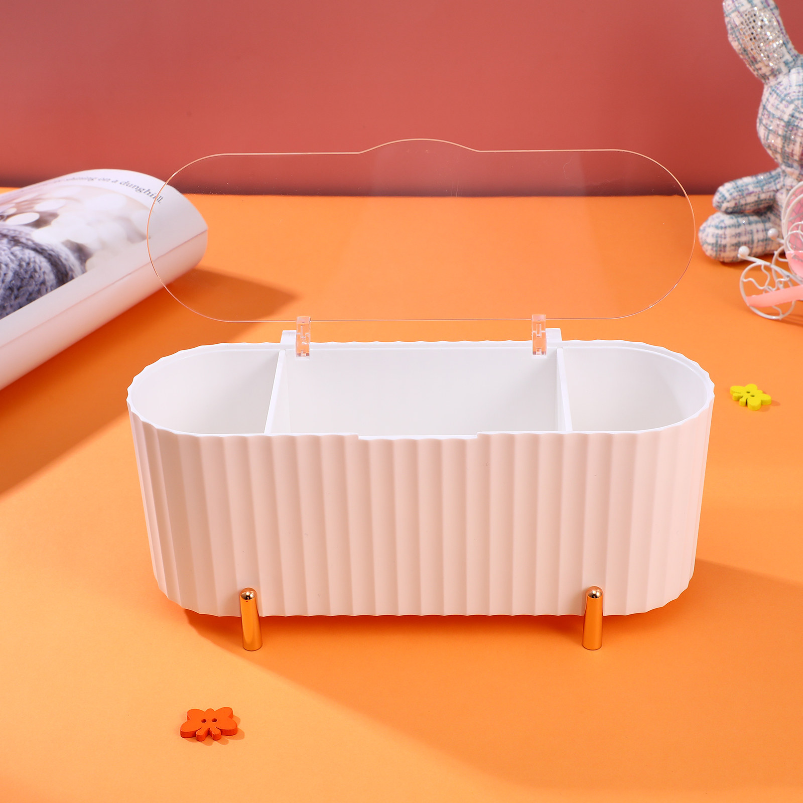 2Pcs Storage Box 3-Grid Makeup - đánh giá và giá Egg Storage Holder
