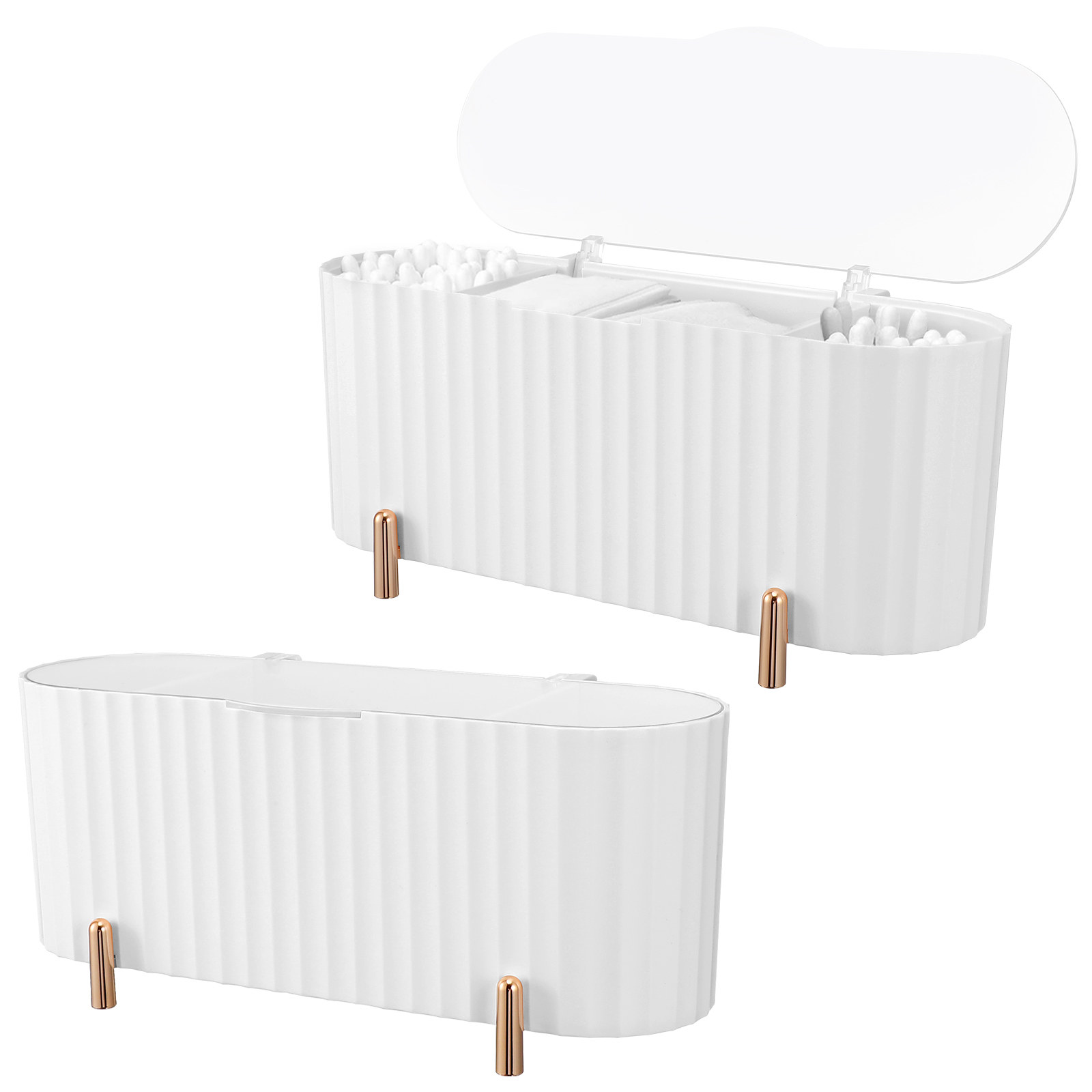 2Pcs Storage Box 3-Grid Makeup - đánh giá và giá Egg Storage Holder