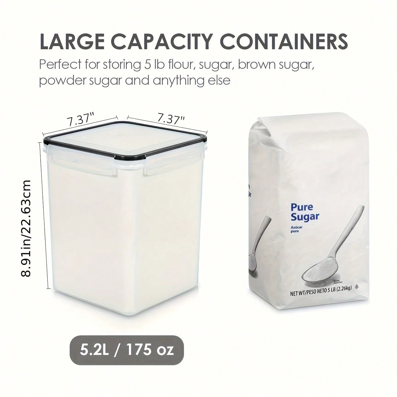 4PCS Large Food Storage Contai - đánh giá và giá Food Storage Jar Labels