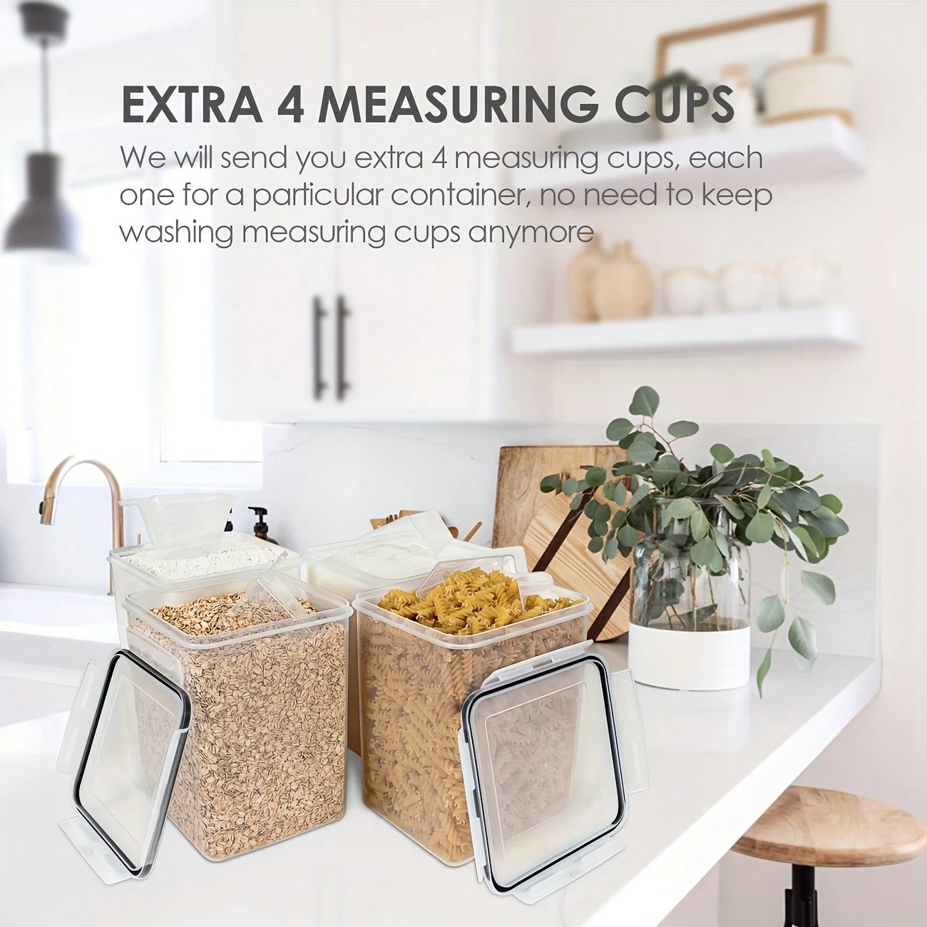 4PCS Large Food Storage Contai - đánh giá và giá Food Storage Jar Labels